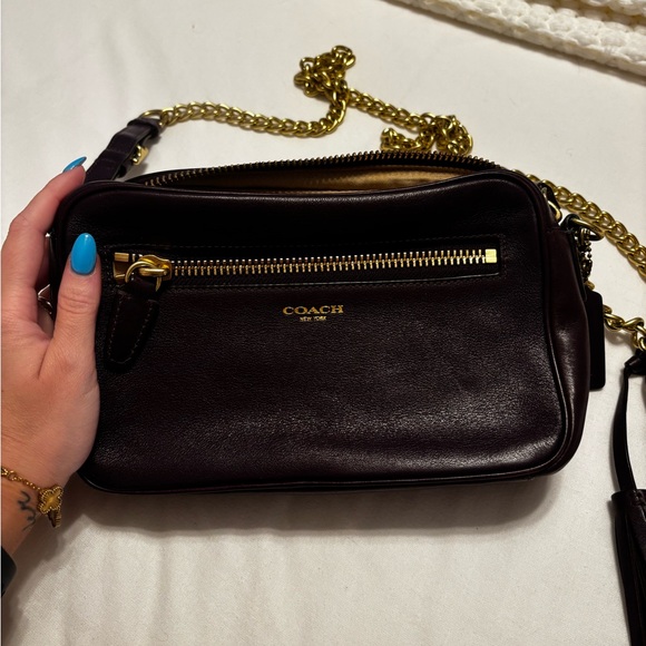 Coach Purple and Gold Crossbody Bag with Luxurious Leather - Picture 3 of 9
